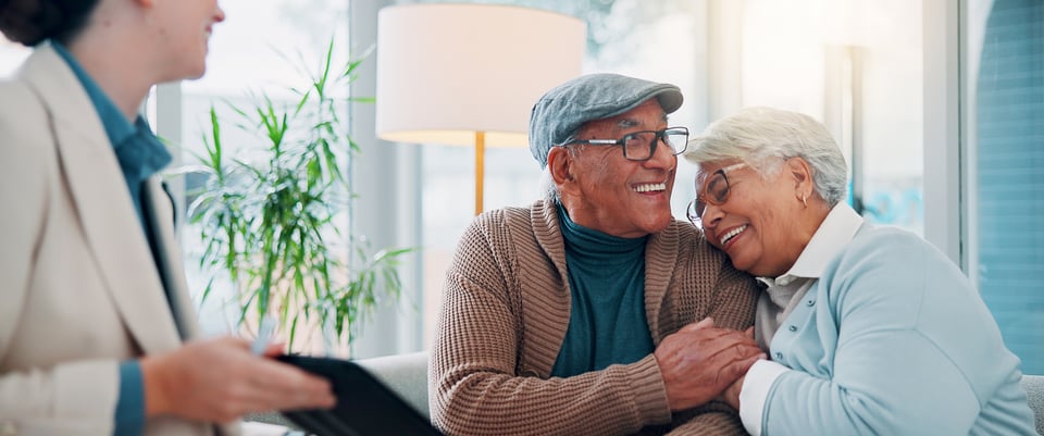 A happy couple is maximizing retirement savings.